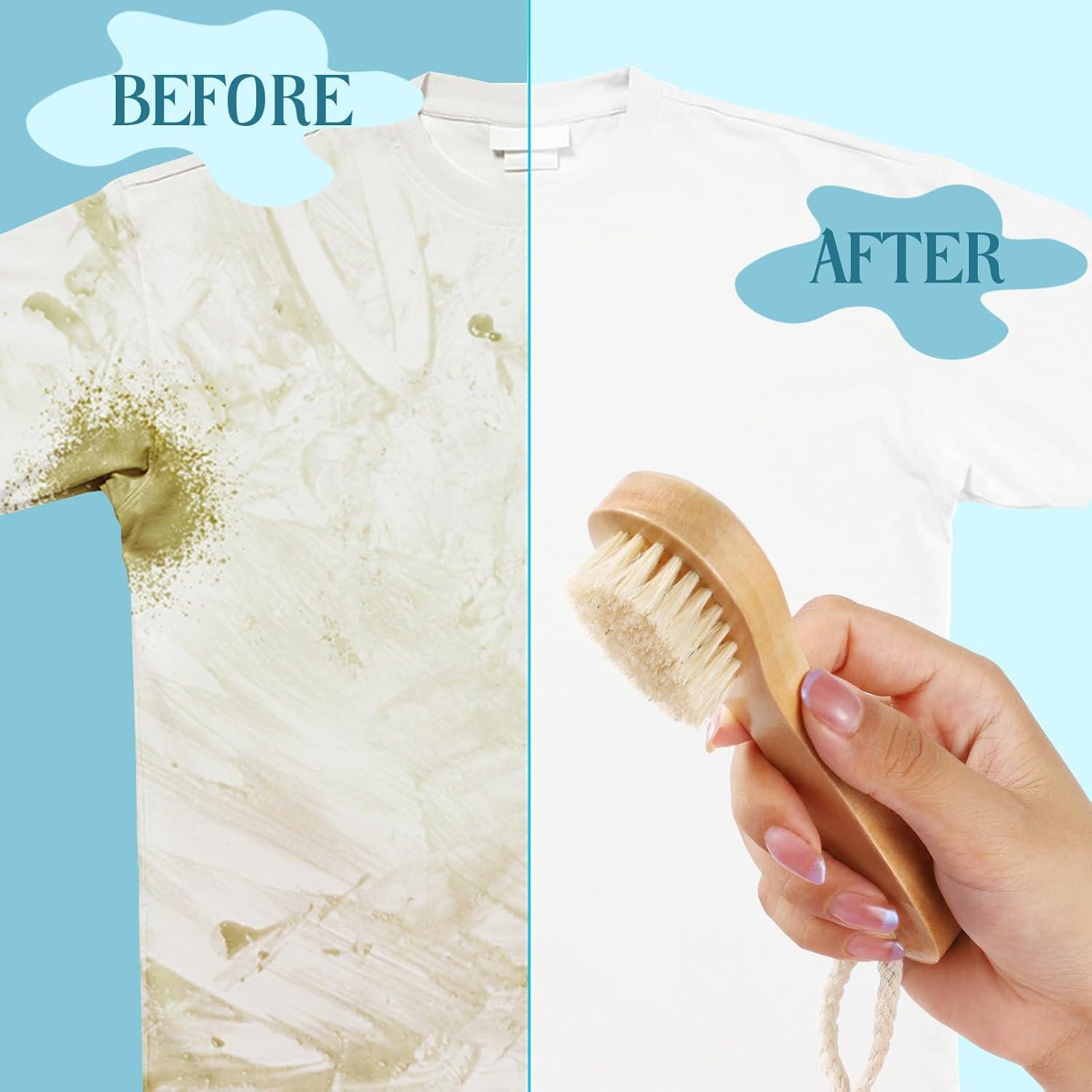 3 Cepillos Quitamanchas de Madera ZJoey con Cerda de Jabalí