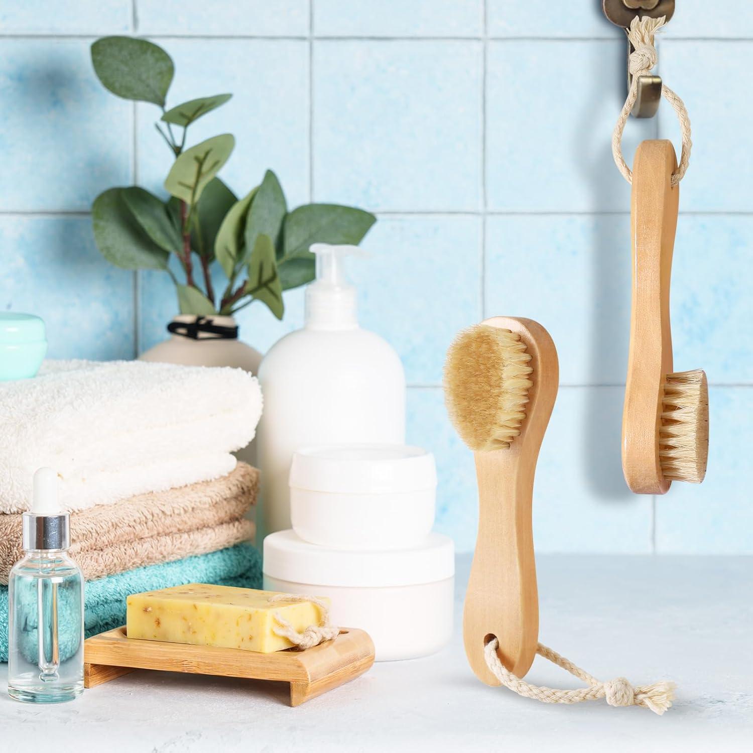 3 Cepillos Quitamanchas de Madera ZJoey con Cerda de Jabalí