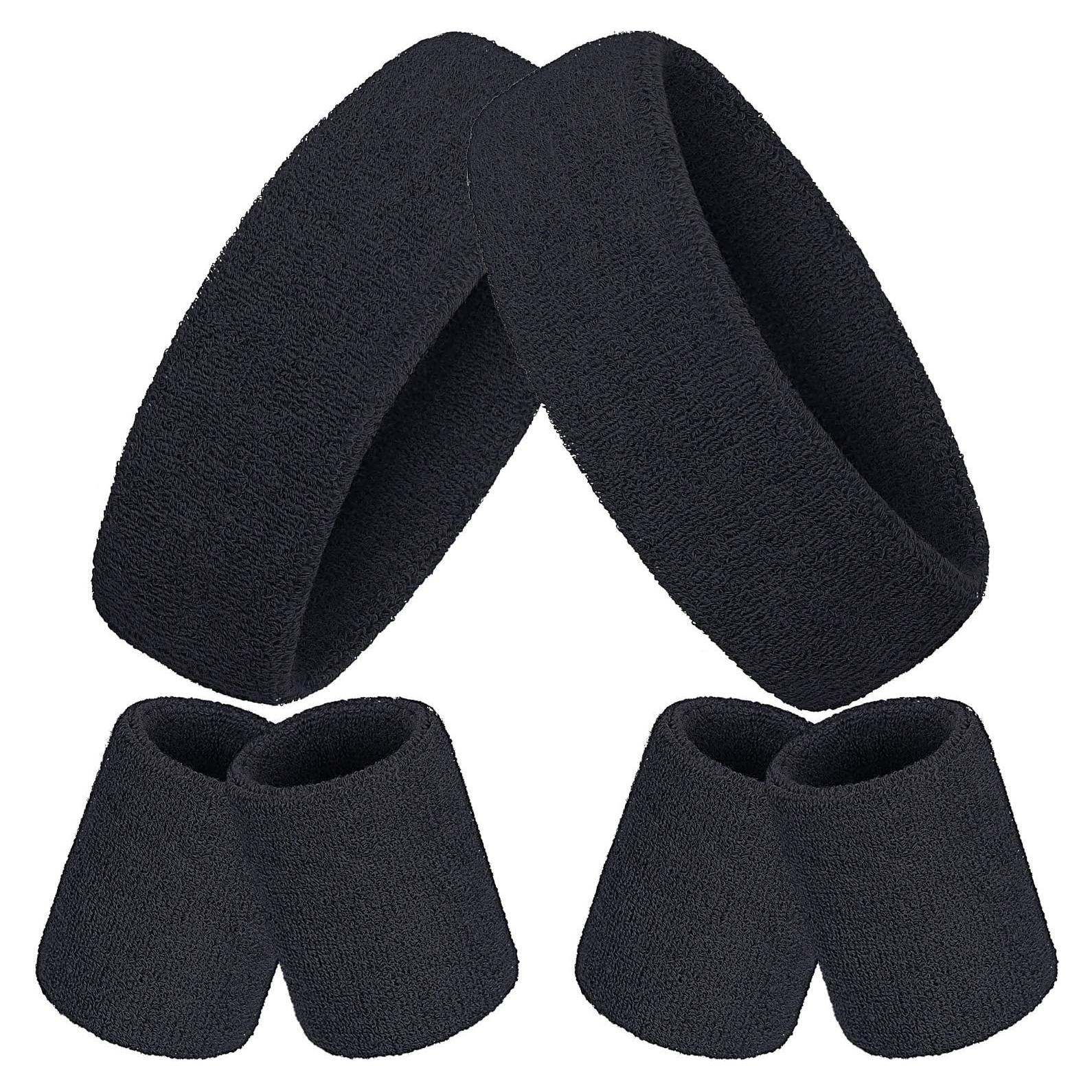 Conjunto de Bandas para Sudor Bememo 6 Pcs Neón - 2 Cintas y 4 Muñequera