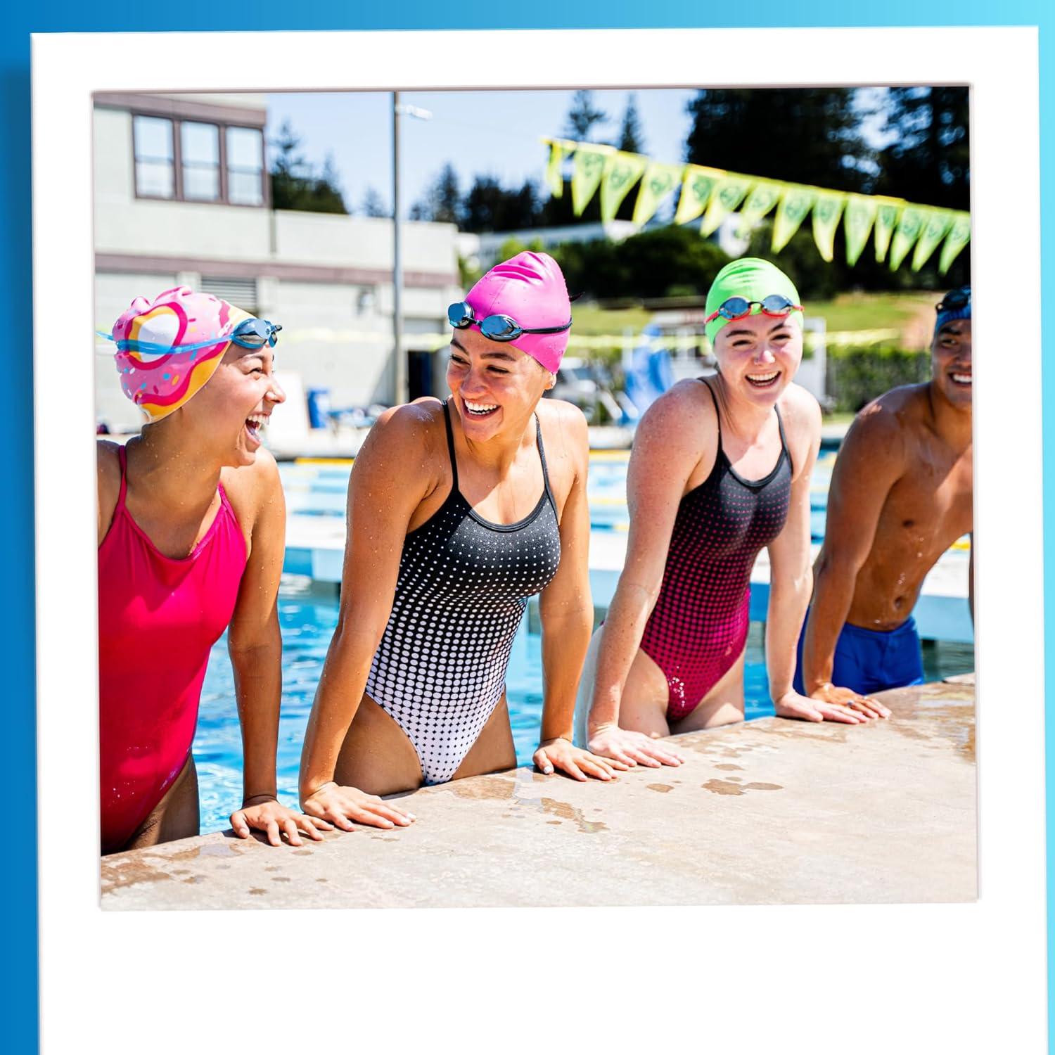 Gorro de Natación Sporti Bubble Negro, Láttex Antideslizante