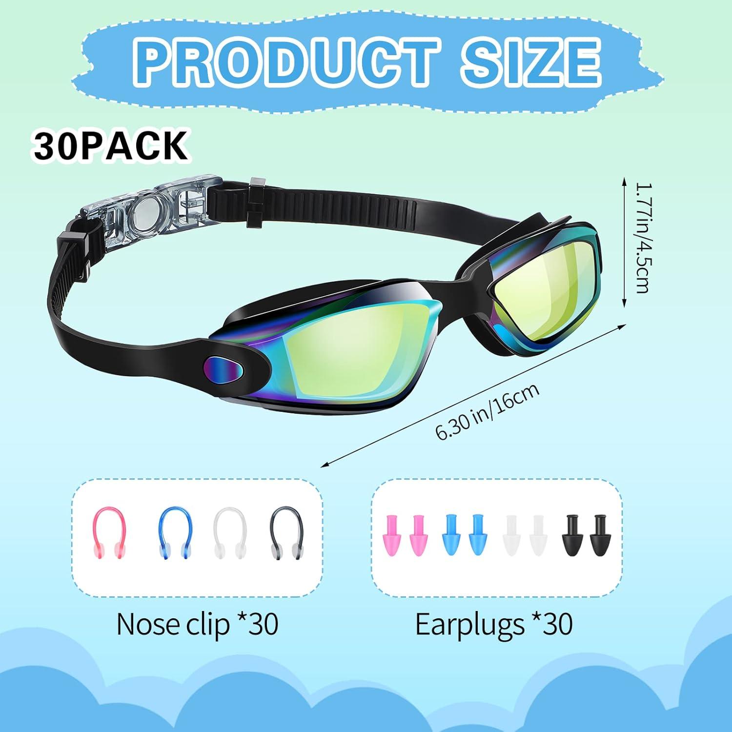 Gafas de natación Yexiya 30 pares con protección UV y antiempañante