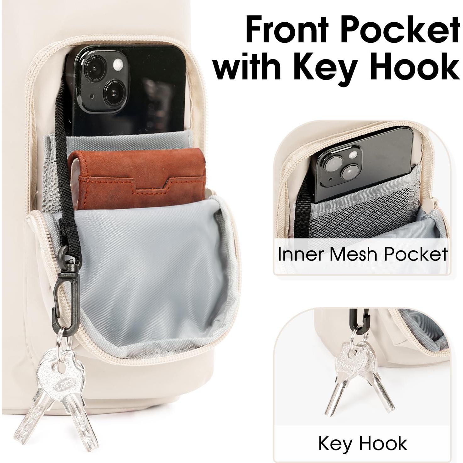 Bolsa Portabotellas de Agua Ceneda Beige 0.95L 1.18L Aislada