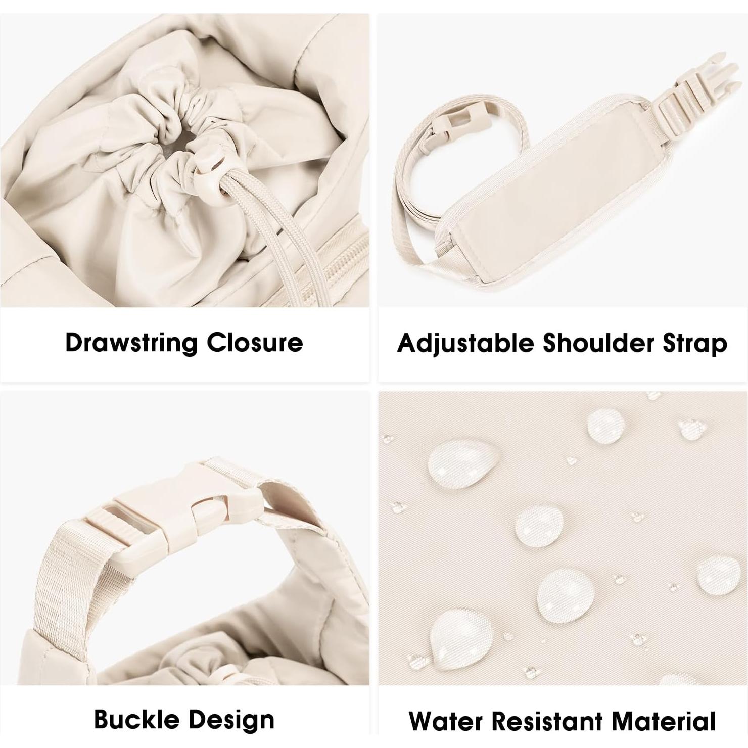 Bolsa Portabotellas de Agua Ceneda Beige 0.95L 1.18L Aislada