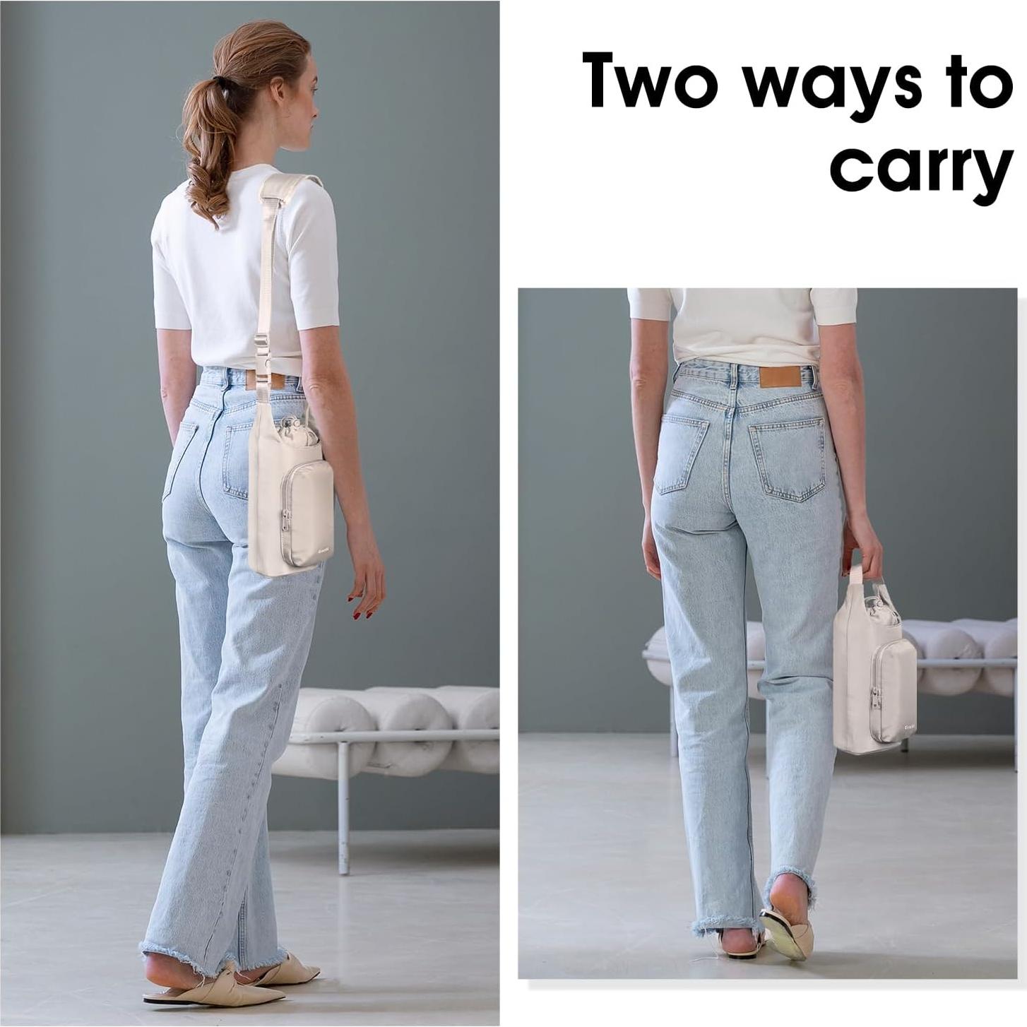 Bolsa Portabotellas de Agua Ceneda Beige 0.95L 1.18L Aislada