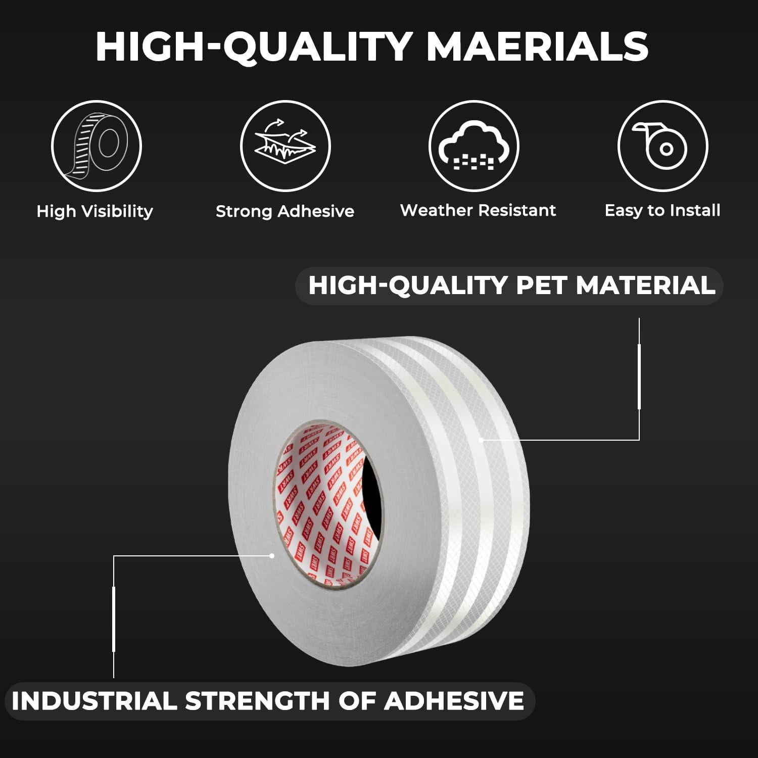 Cinta Reflectante SWRT 5.08 cm x 9.14 m Impermeable DOT-C2