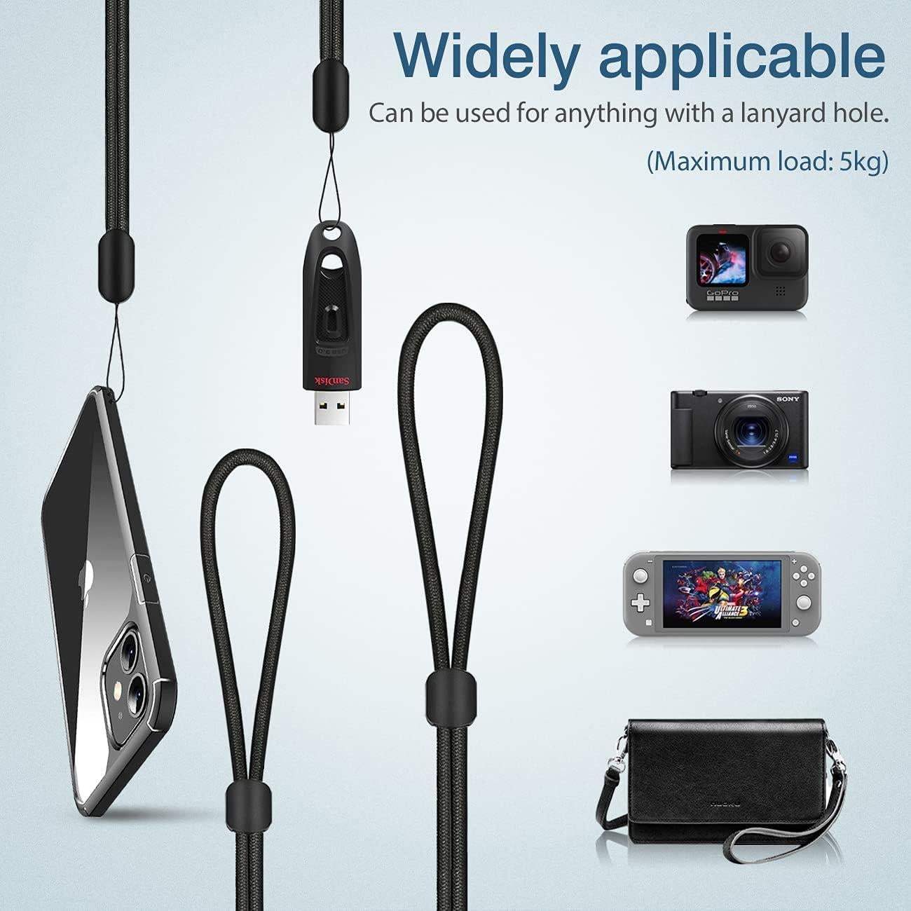 Correa de Muñeca Ajustable HUKADO 20.32 cm Nylon Negro - 6 Paquetes