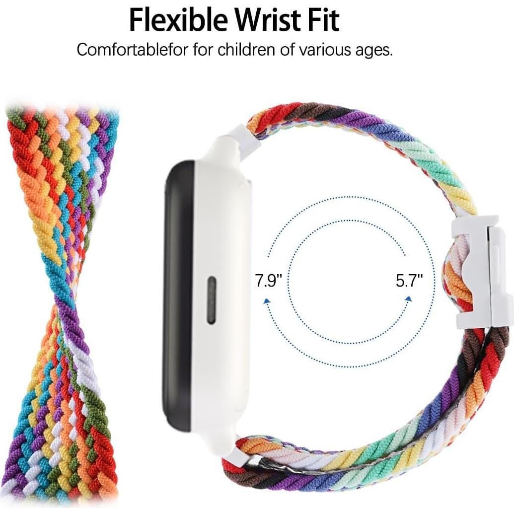 Correa de Reloj Trenzada Elástica Nylon Negro 20mm Ajustable