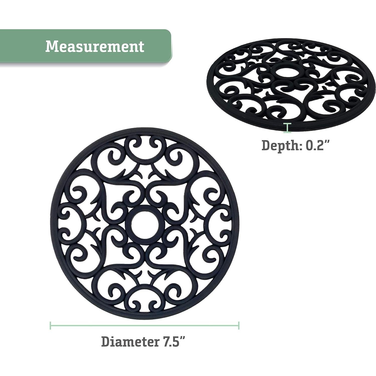 Juego de 3 Posavasos de Silicona Makerstep Negro 19.7 cm