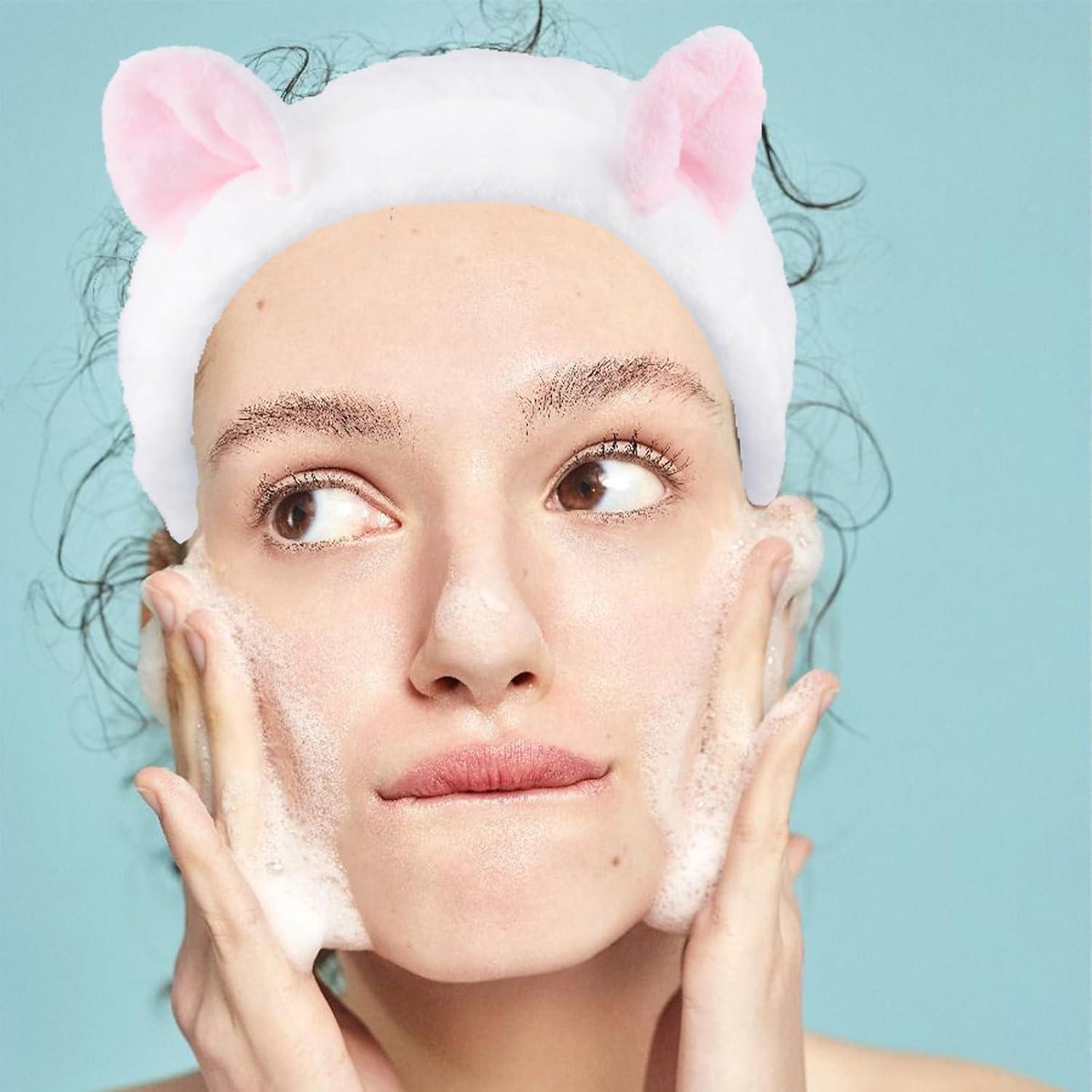 3 Bandas de Maquillaje Spa SHEHARUHI Microfibra Suave