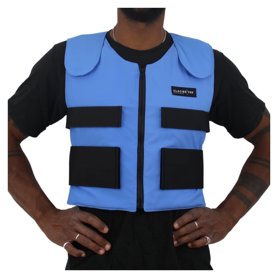 Chaleco Fresco Glacier Tek Unisex Azul 8 Paquetes Enfriamiento