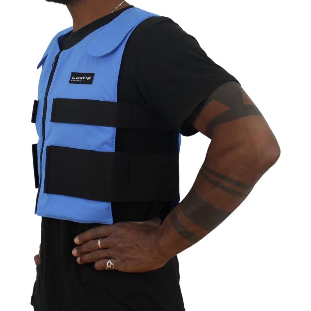 Chaleco Fresco Glacier Tek Unisex Azul 8 Paquetes Enfriamiento