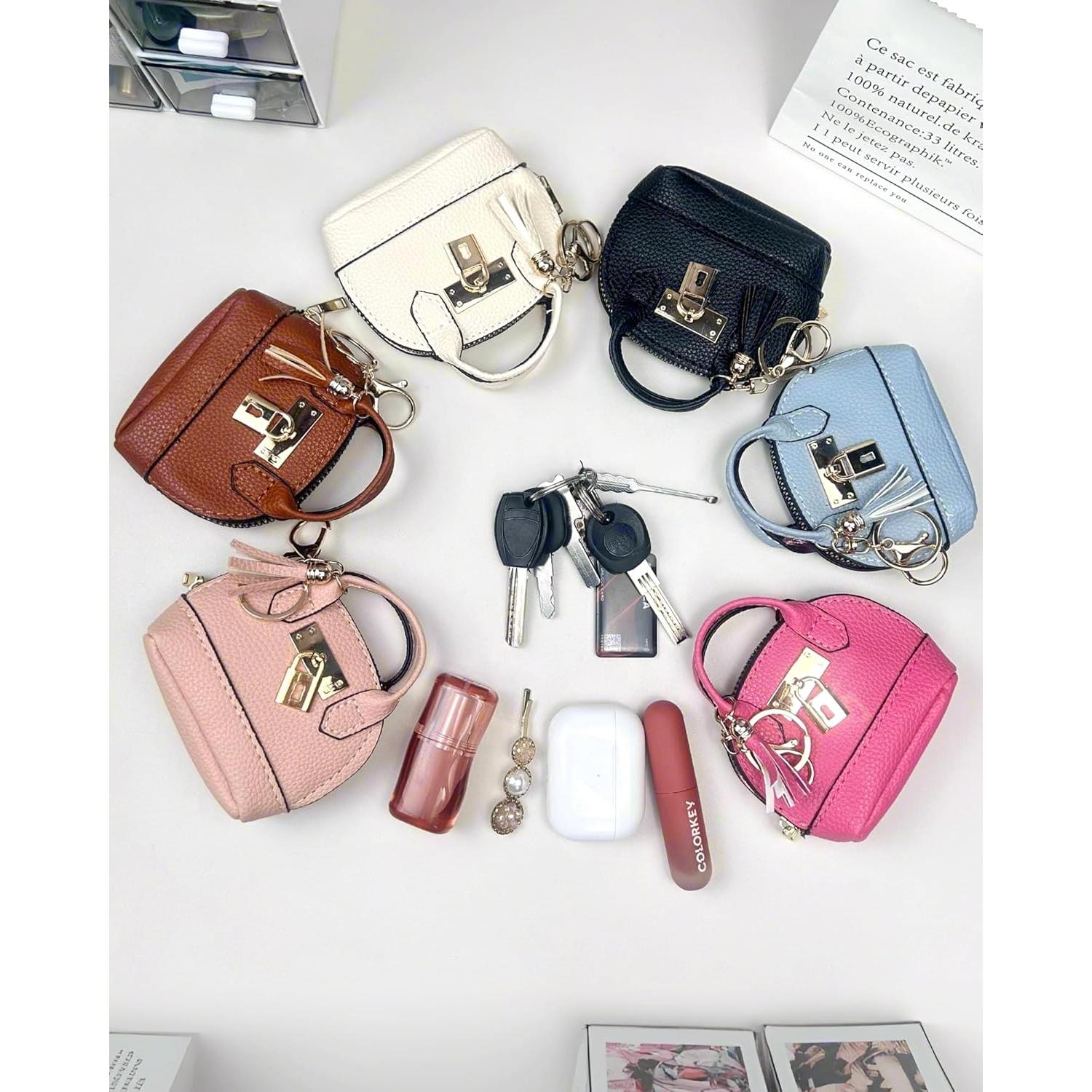 2 Pcs Bolsa Cosmética Mini Linda PU para Mujeres - Negro