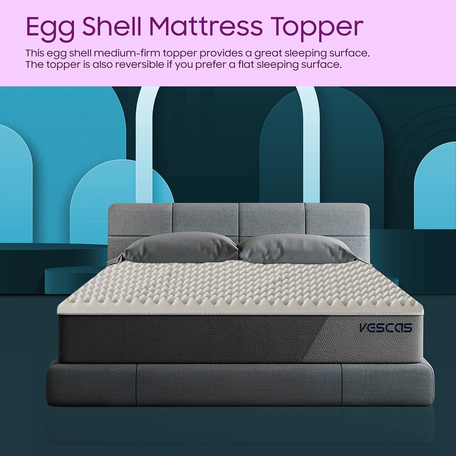 Capa de Colchón Mayton 1 Pulgada Convoluta Twin Espuma Blanca