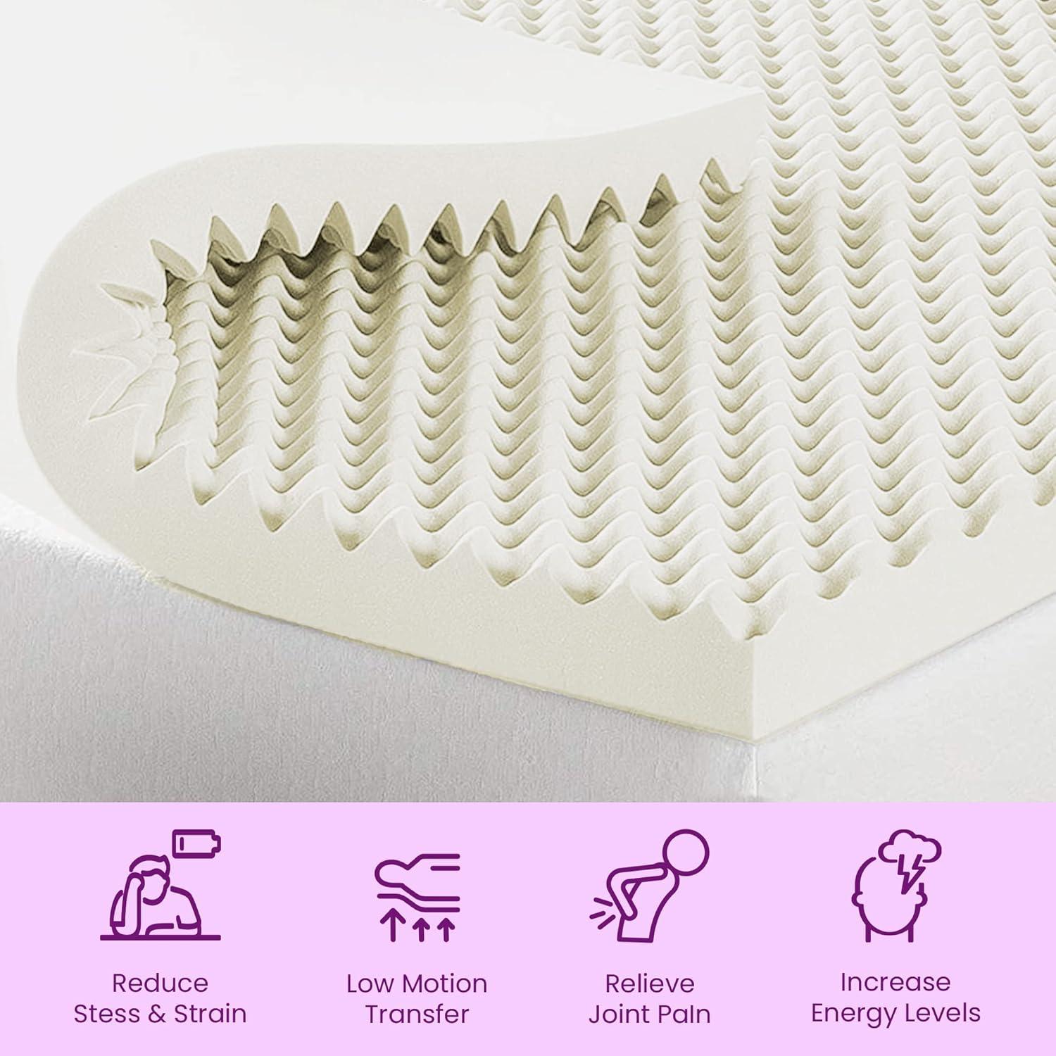 Capa de Colchón Mayton 1 Pulgada Convoluta Twin Espuma Blanca