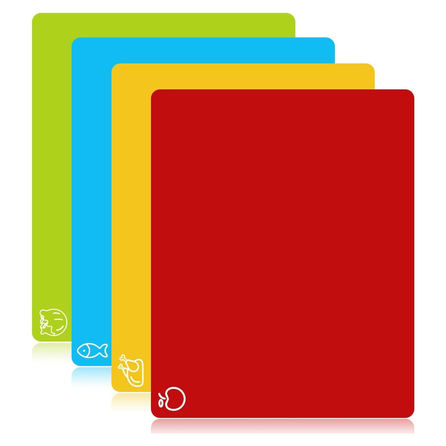 Juego de 4 Tablas de Cortar Flexibles Goodluck Antideslizantes