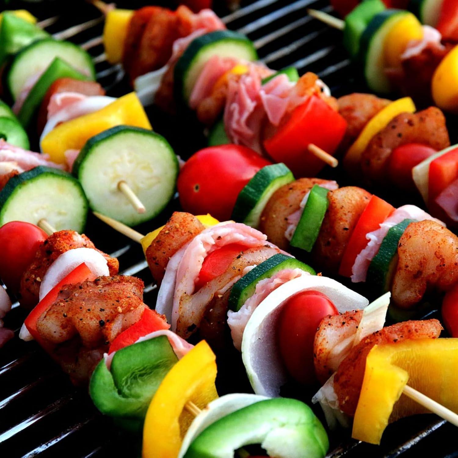 Paquete de 100 pinchos de madera 15 cm para asar y manualidades