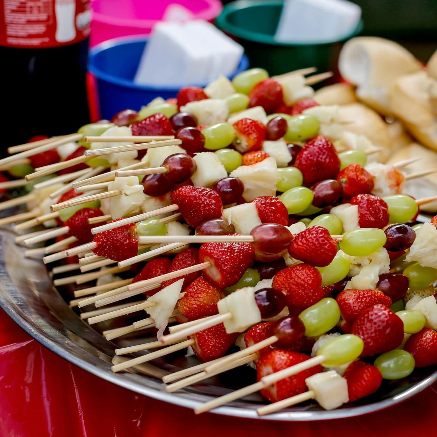 Paquete de 100 pinchos de madera 15 cm para asar y manualidades