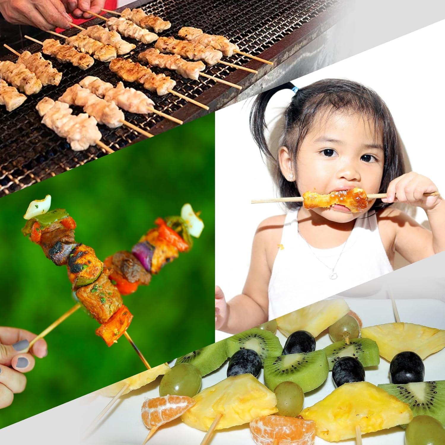 Paquete de 100 pinchos de madera 15 cm para asar y manualidades