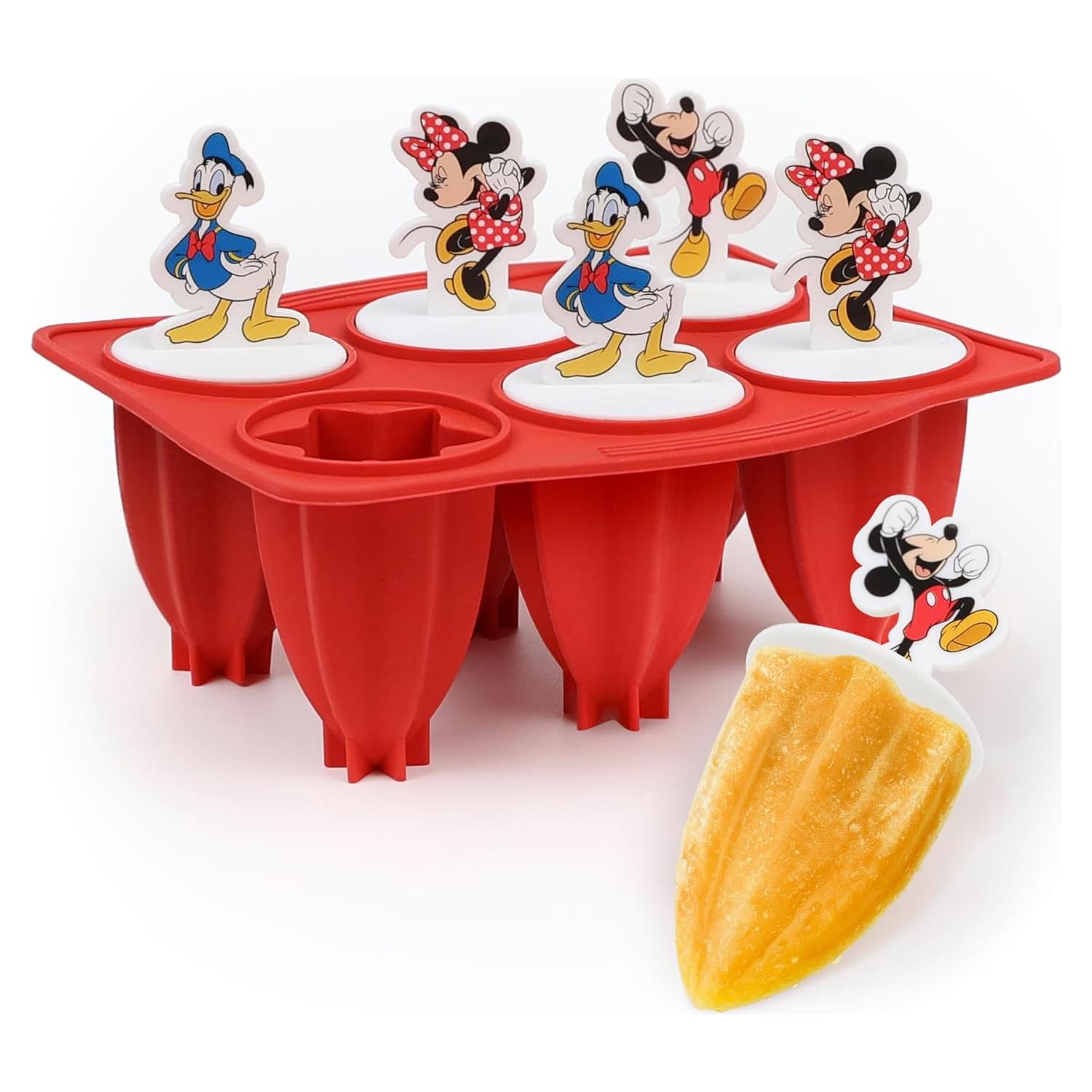 Moldes de Paletas de Silicona Disney - 6 Piezas Mickey y Amigos
