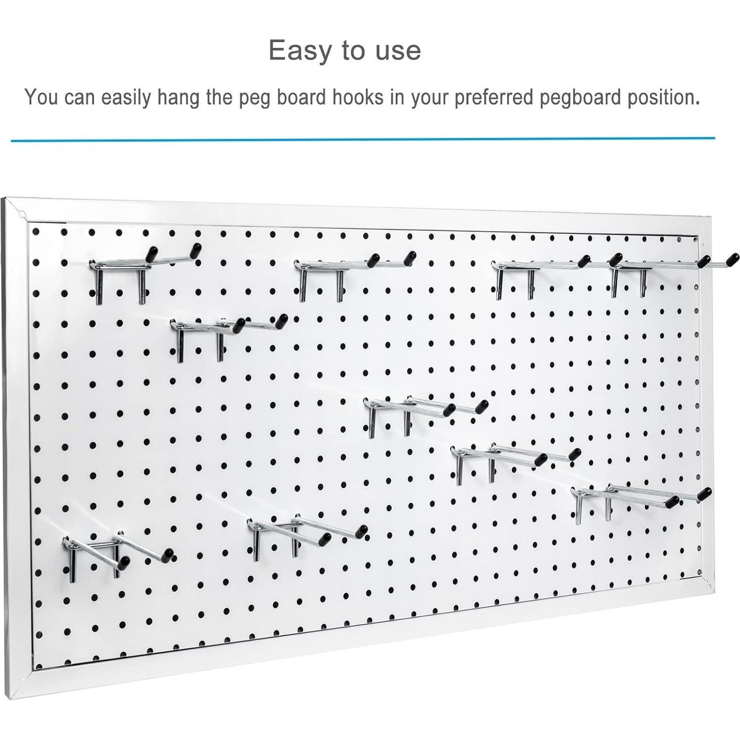 Juego de 10 Ganchos Dobles para Tablero de Clavos Nlmyt 15.24 cm