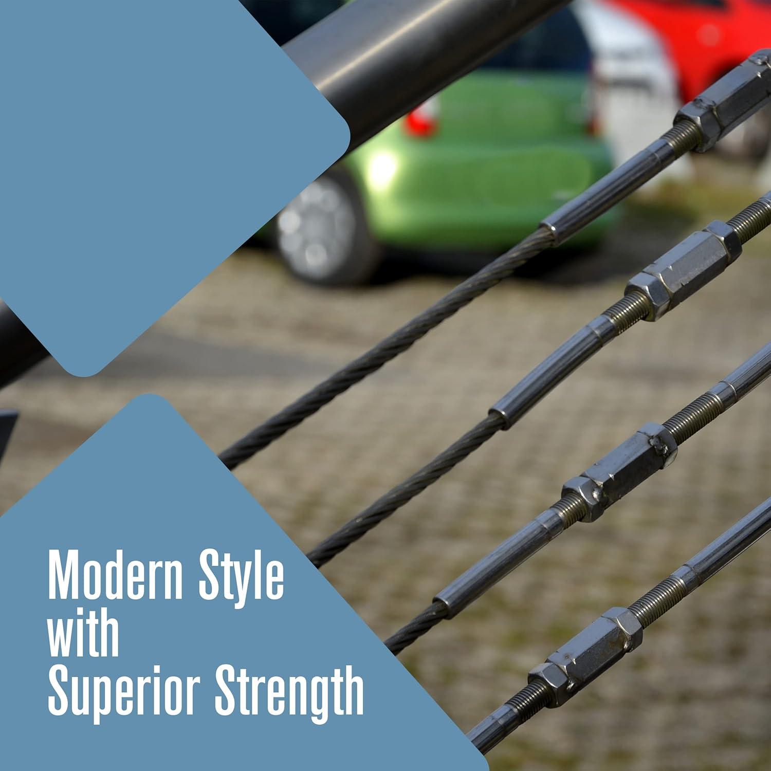 Cable de Alambre Recubierto Houseables 76.2m Negro 7x7