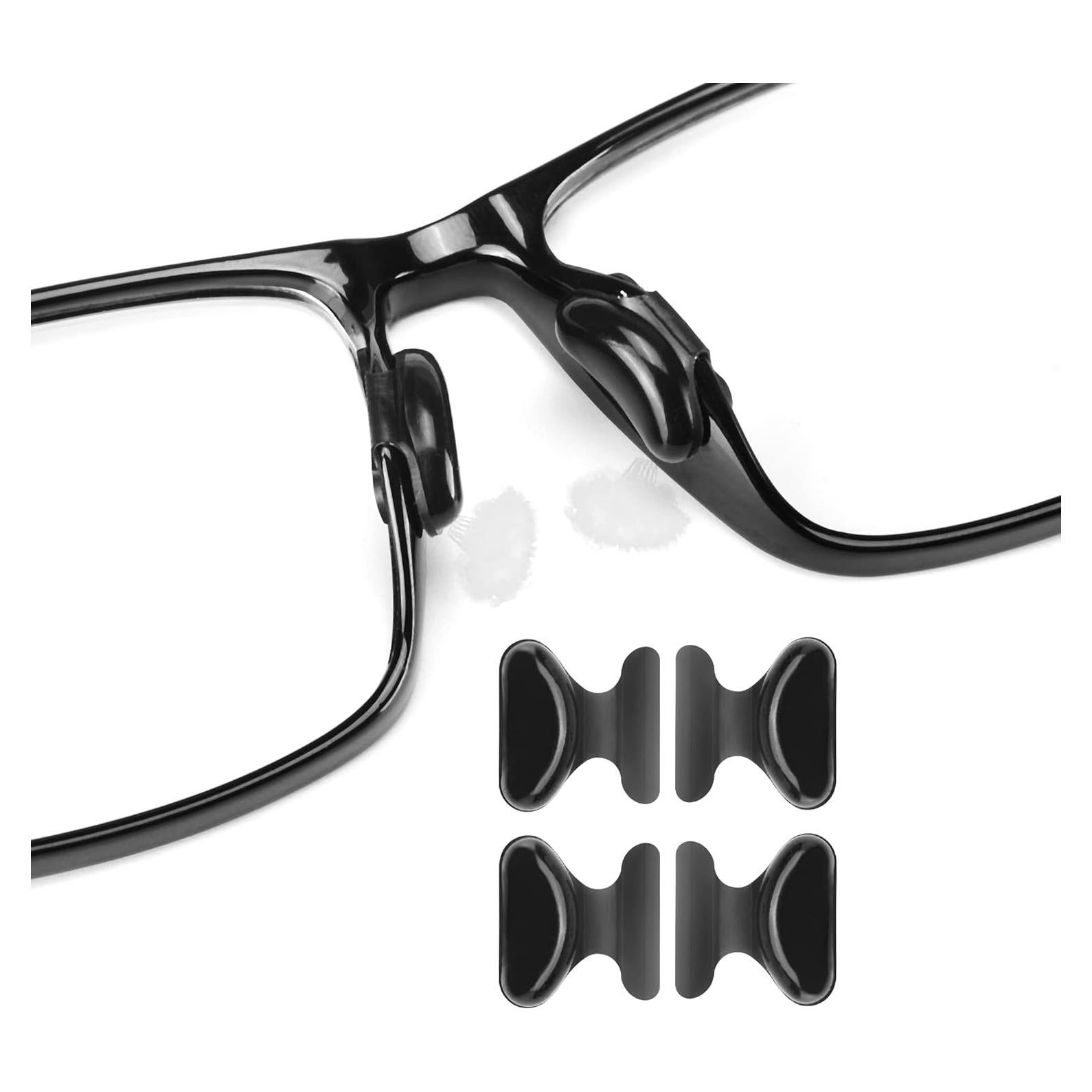 Almohadillas de Nariz Adhesivas Silicona Mariposa 12 Pares Negro 1.8mm