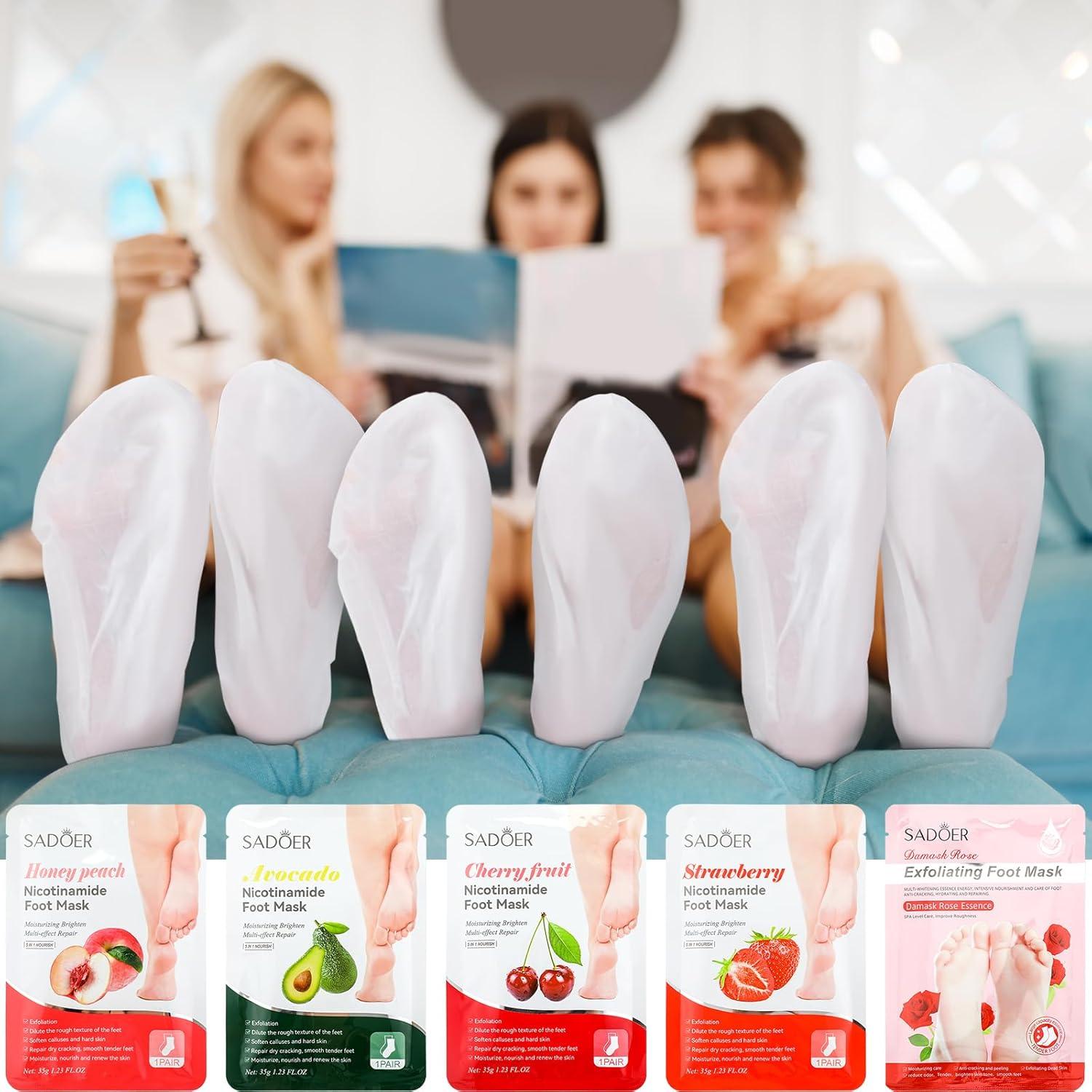 24 Piezas Máscaras Hidratantes para Pies Swiffen - Frutas y Aloe