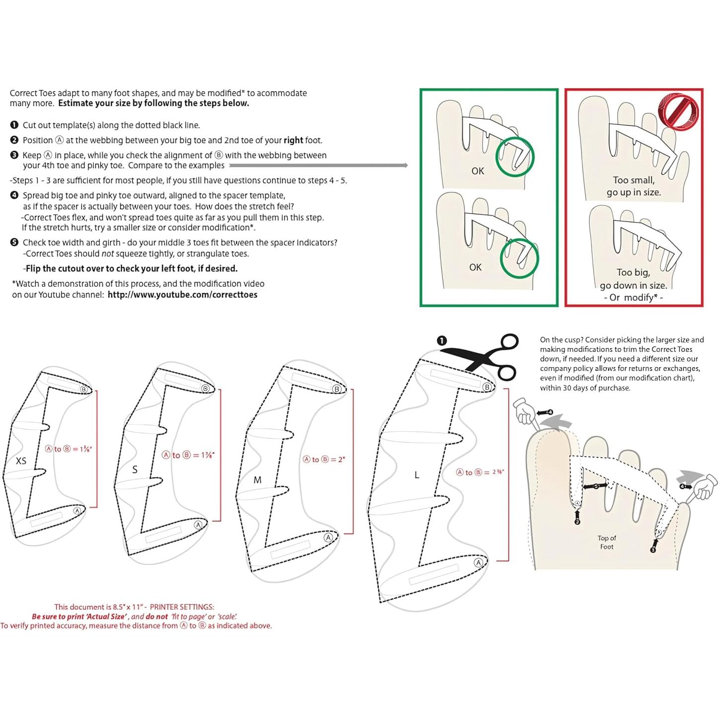 Correct Toes - Corrector de Juanetes Unisex Aqua X-Pequeño