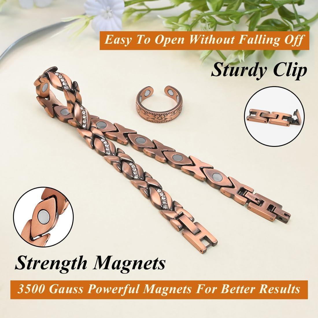 Tobillera Magnética de Cobre Vicmag para Mujeres Ajustable