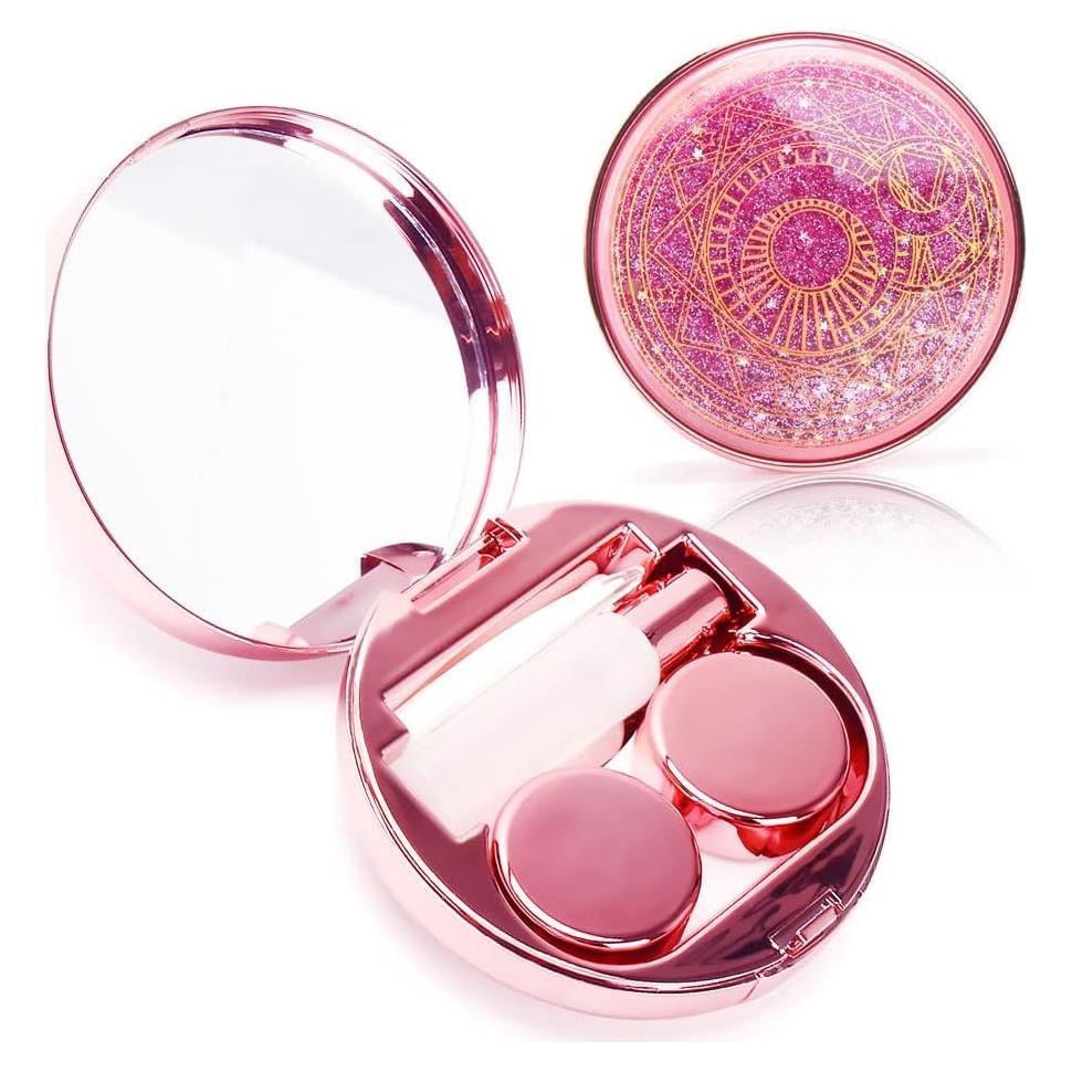 Estuche para Lentes de Contacto Ofone Rosa 5 en 1 Portátil