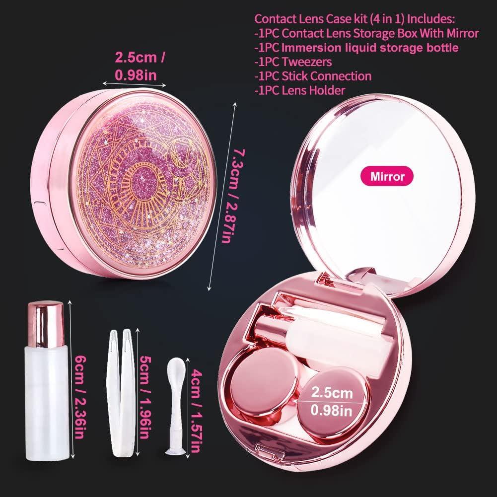 Estuche para Lentes de Contacto Ofone Rosa 5 en 1 Portátil