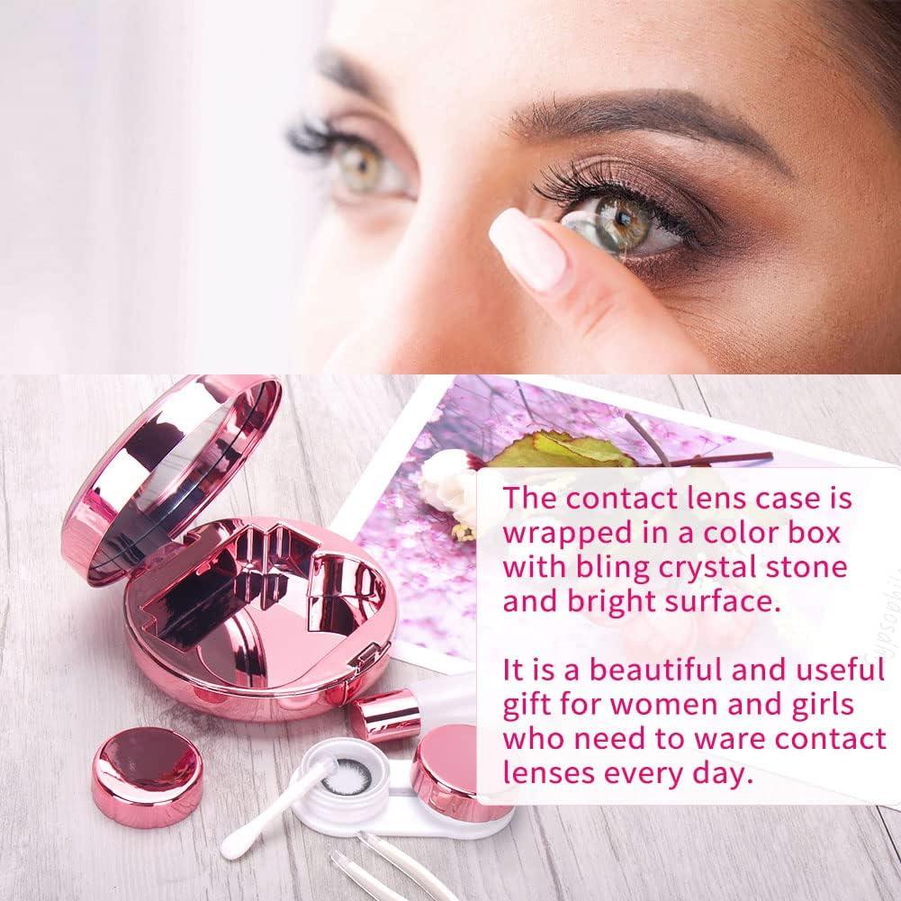 Estuche para Lentes de Contacto Ofone Rosa 5 en 1 Portátil