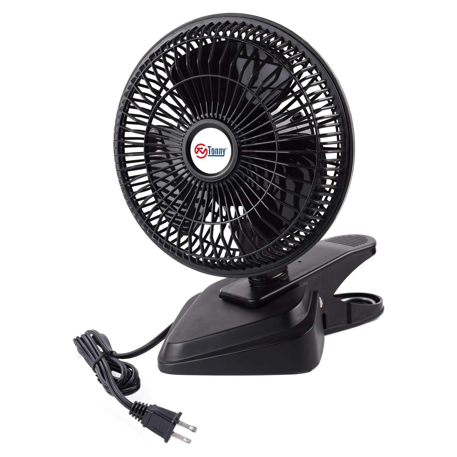Ventilador de Escritorio y Clip TN TONNY 6 Pulgadas Negro