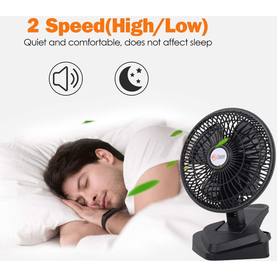 Ventilador de Escritorio y Clip TN TONNY 6 Pulgadas Negro