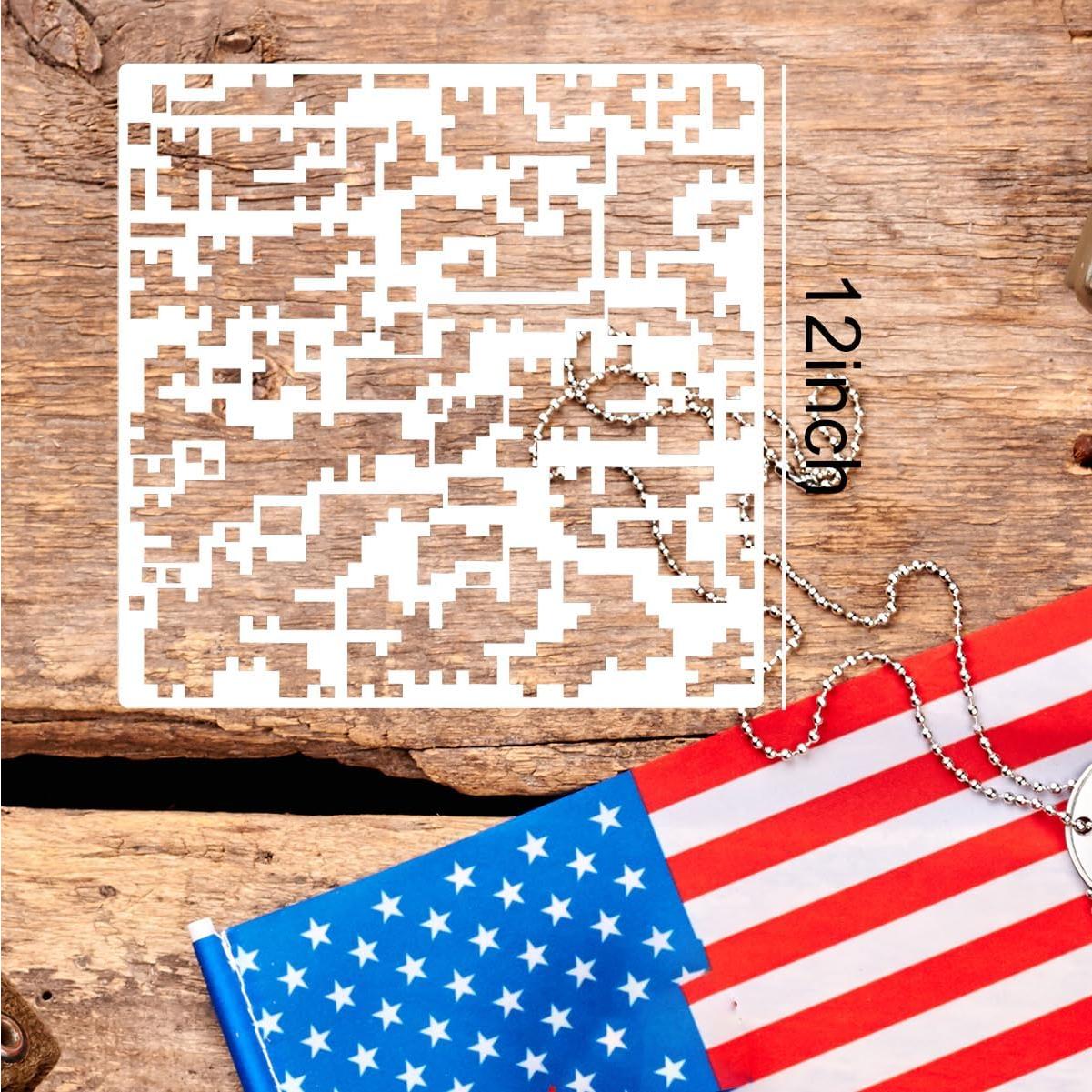 Plantillas de pintura camuflaje reutilizables 30.48 cm Homeplus007