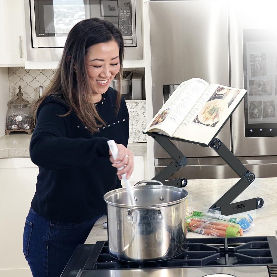 Soporte de Libro Ajustable Uncaged Ergonomics Negro 56x28 cm