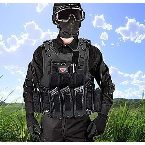 Chaleco Táctico vAv YAKEDA Ajustable Negro para Adultos