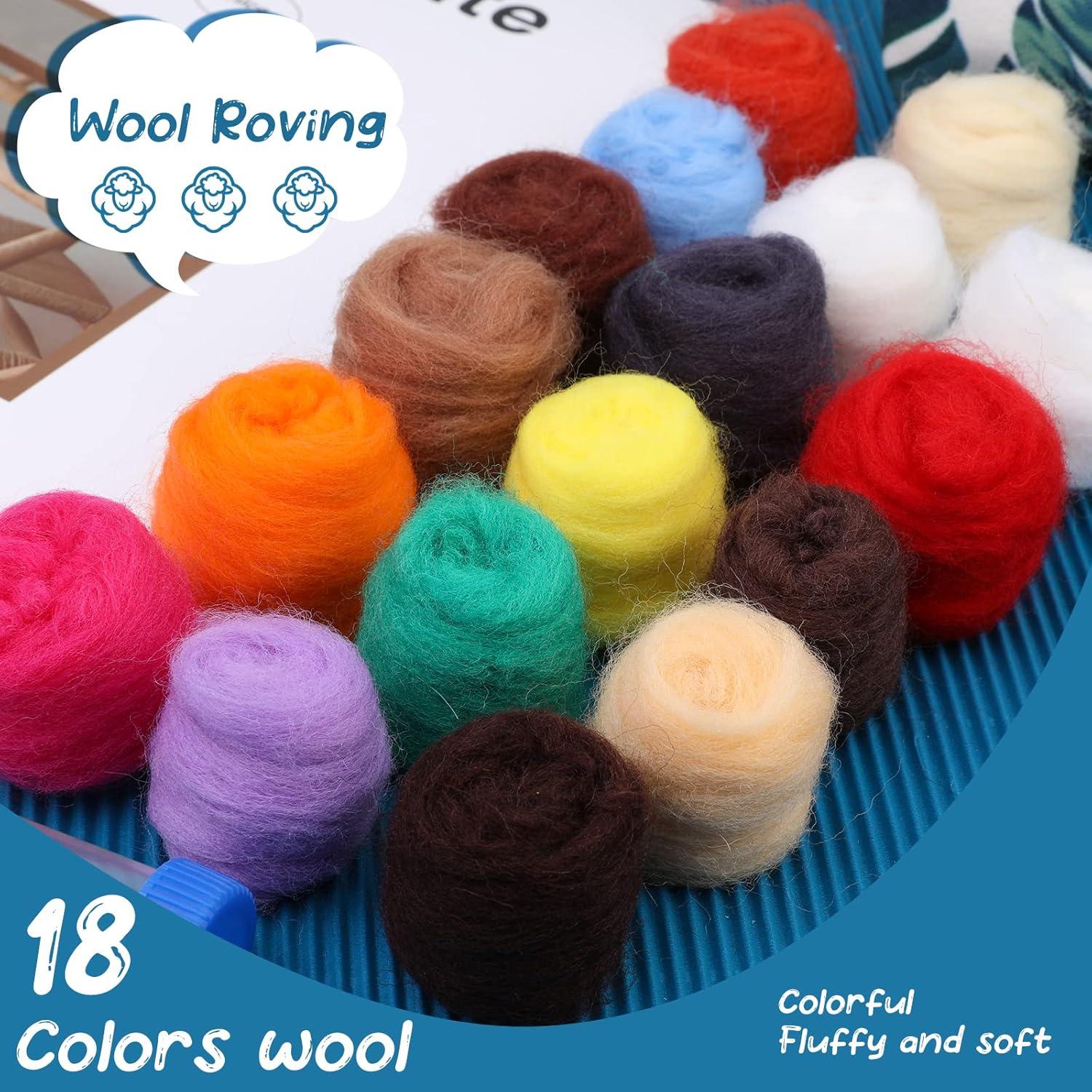 Kit de Aguja de Fieltro IMZAY con 18 Colores y Bolsa Verde