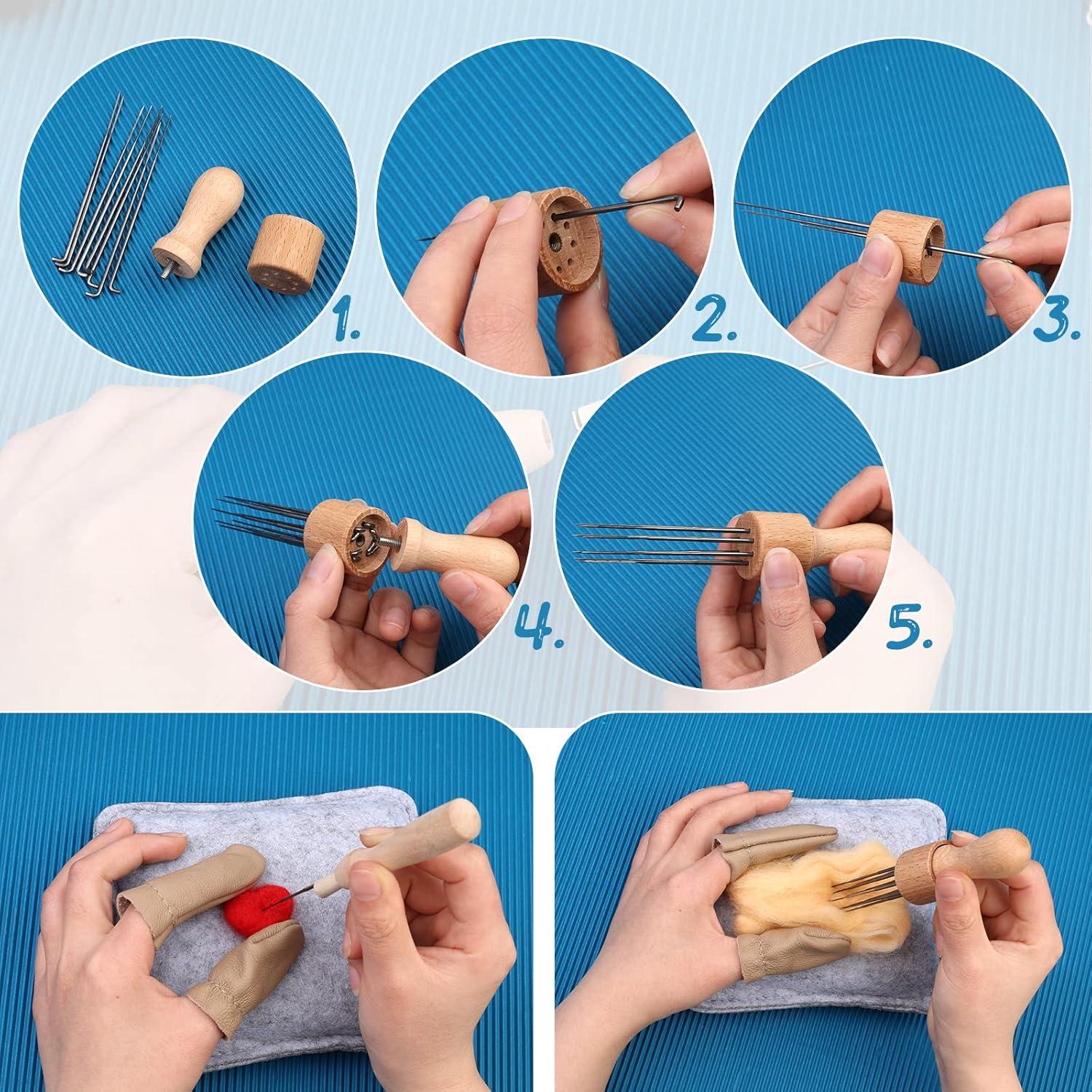 Kit de Aguja de Fieltro IMZAY con 18 Colores y Bolsa Verde