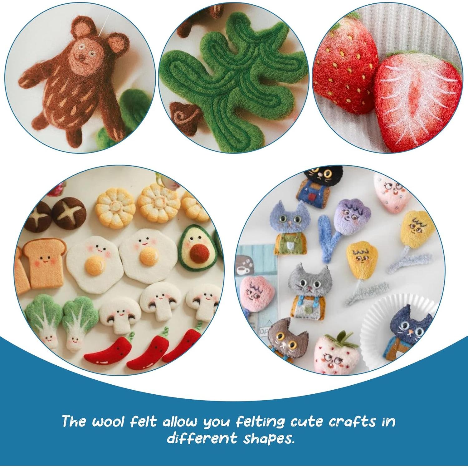 Kit de Aguja de Fieltro IMZAY con 18 Colores y Bolsa Verde