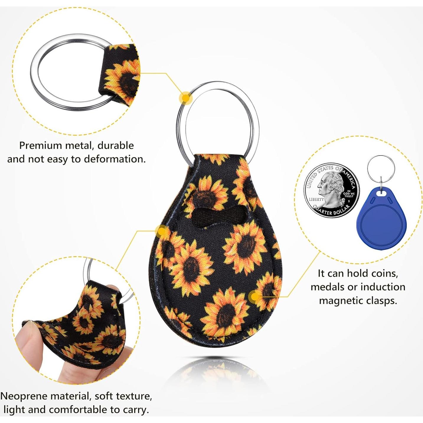 10 Llavero Monedero Neopreno Colorido para Mujeres