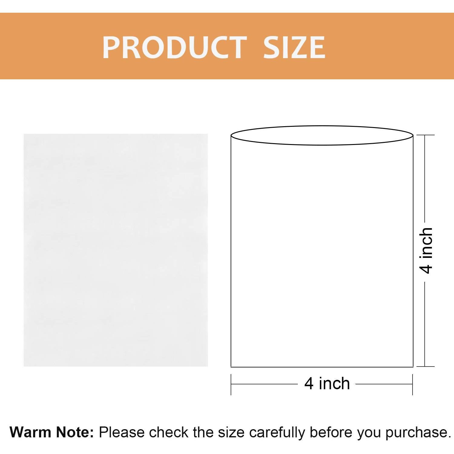 Bolsas de Envoltura Retráctil 10.16x10.16 cm 200 Pcs PVC Morepack