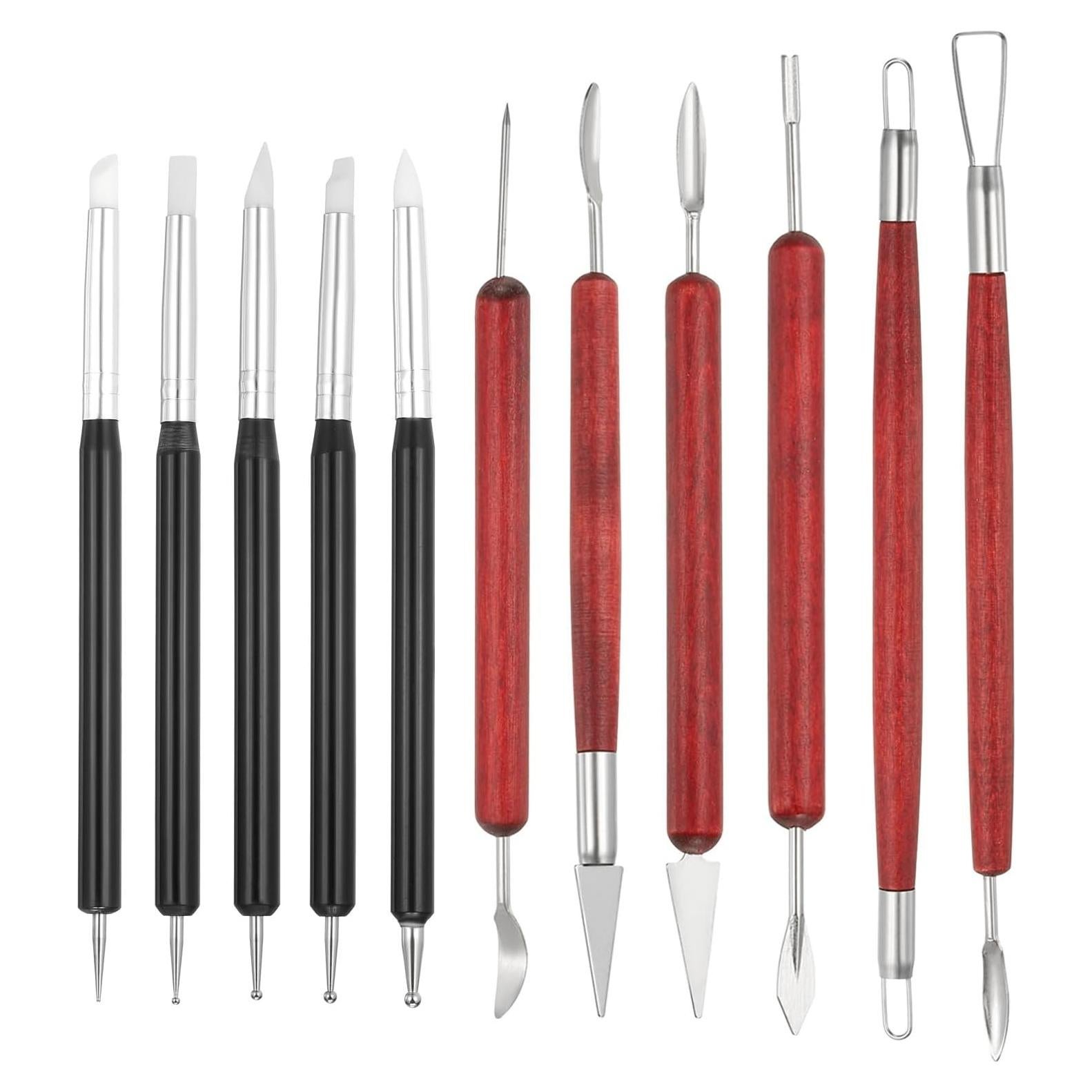 Juego de 11 Herramientas de Esculpir Arcilla YOKIVE - Negro