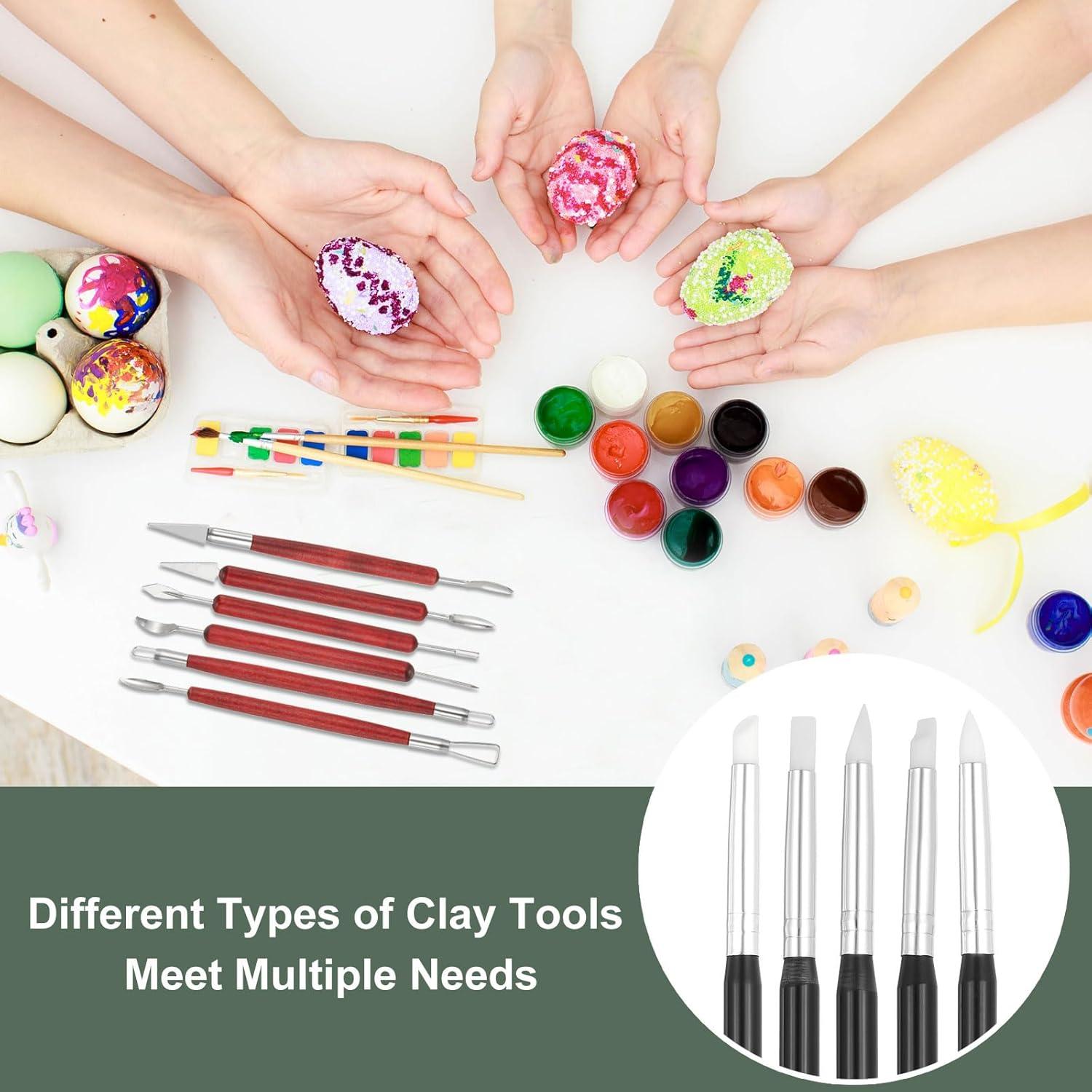 Juego de 11 Herramientas de Esculpir Arcilla YOKIVE - Negro