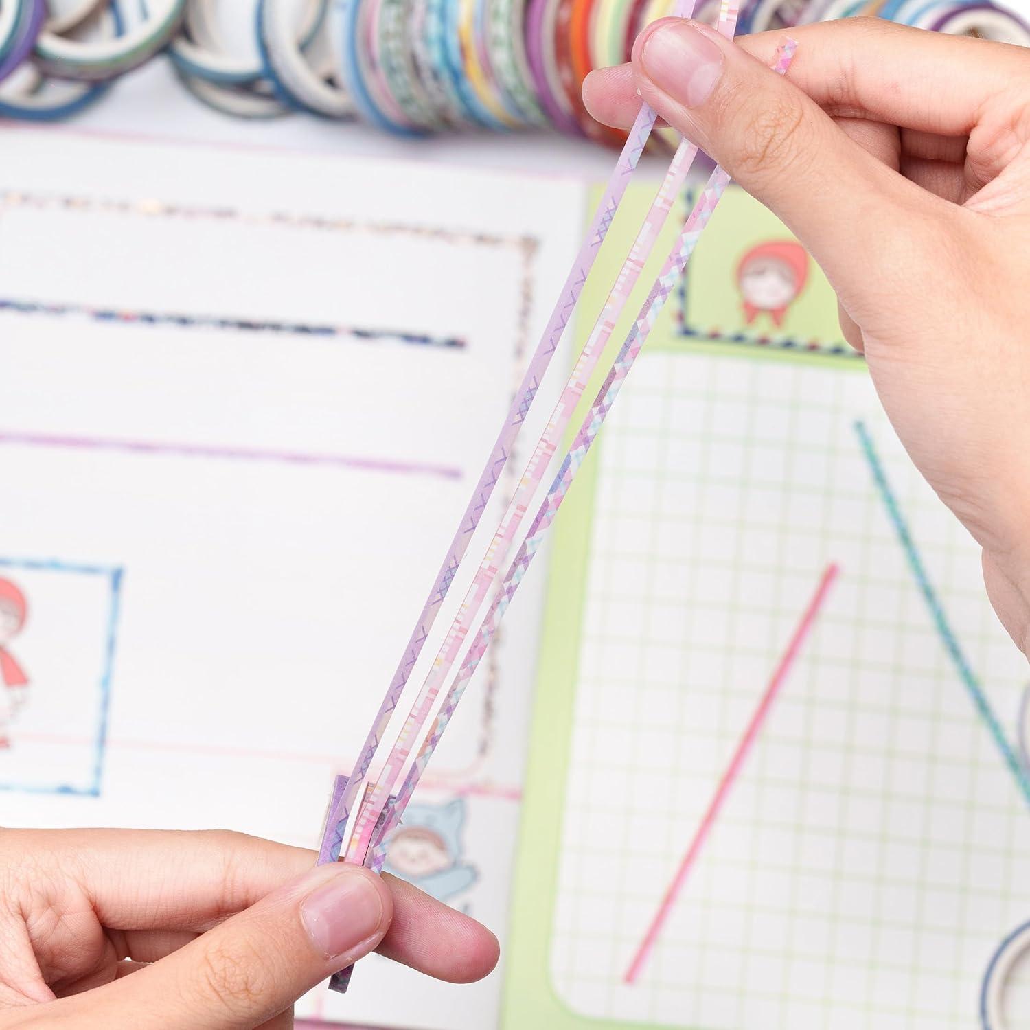 Conjunto de Cinta Washi YUBX 80 Rollos Patrones Impresos 100g