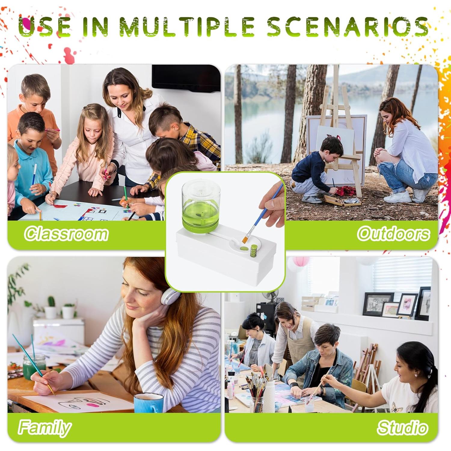 Limpiador de Brochas de Pintura Kairsya PRC001 4 en 1 Verde