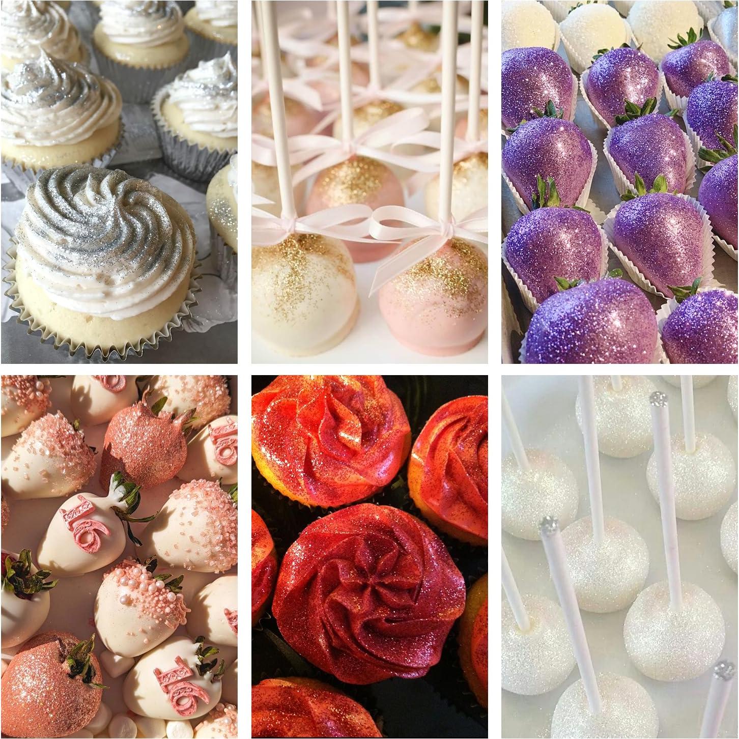 Brillo Comestible Sujoygar 4 Colores para Repostería y Bebidas