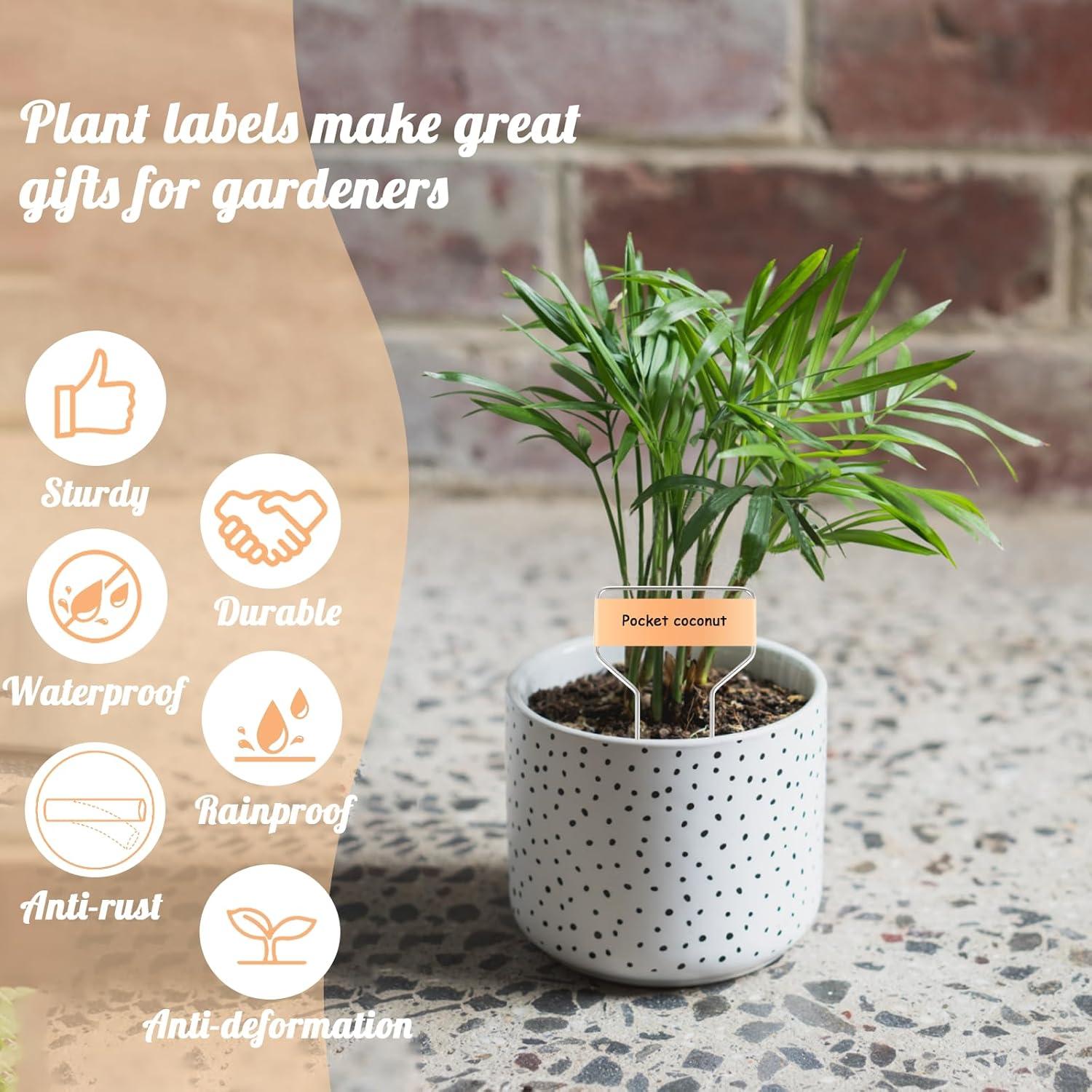 60 Etiquetas de Plantas de Cobre Retainbre 10.16 cm Impermeables