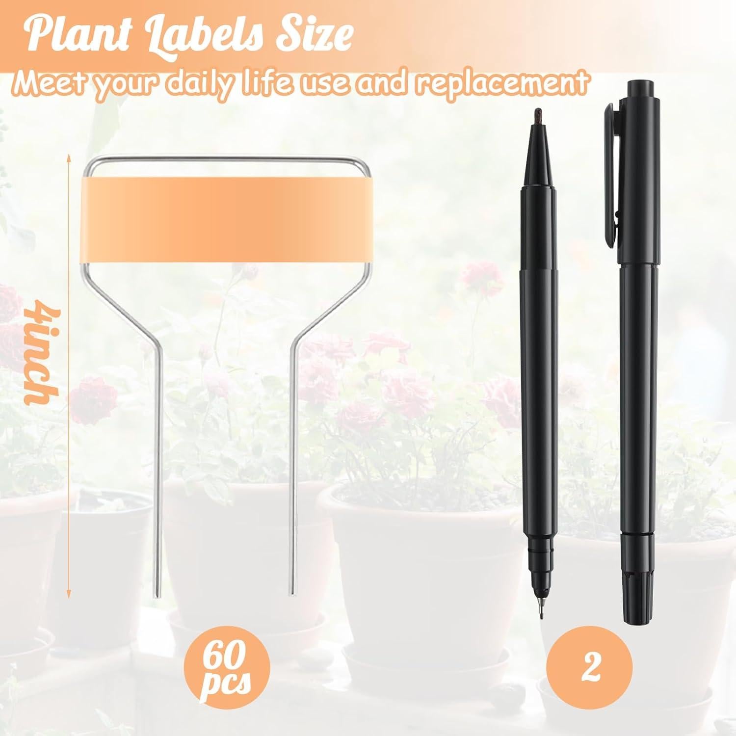 60 Etiquetas de Plantas de Cobre Retainbre 10.16 cm Impermeables