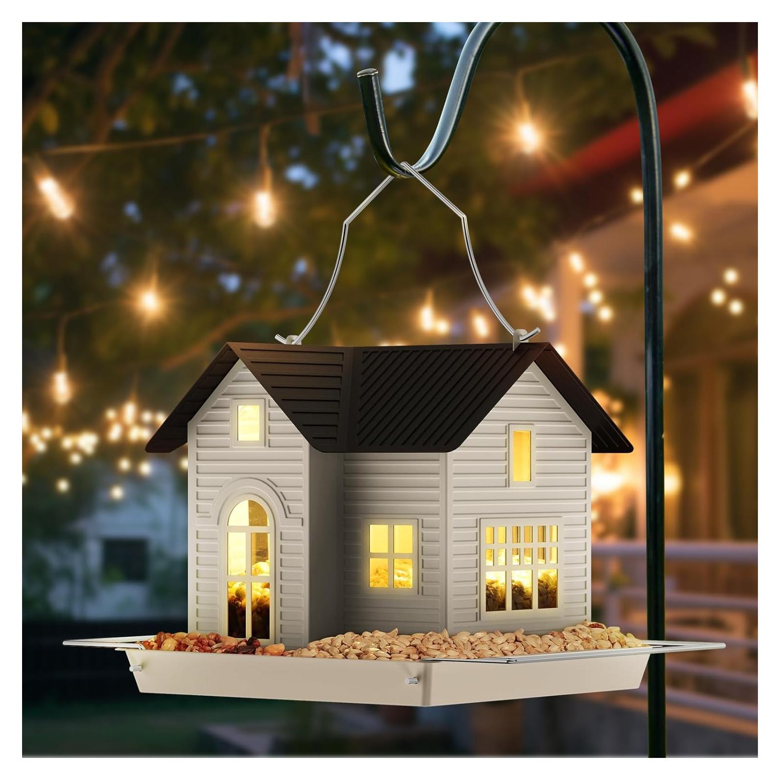 Alimentador de Aves Solar Mrcrafts Casa de Aves Metal 1.14kg